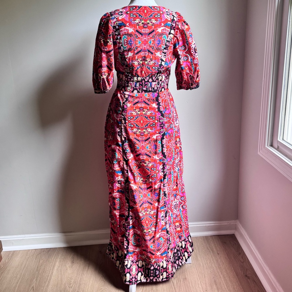 Anthropologie Floral Bohemian Maxi Dress - Multicolor, Pockets, Lined Size 2 - Picture 7 of 9